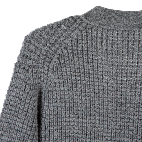 Sunflower John Cardigan Grey Melange 3015 Degli Uberti
